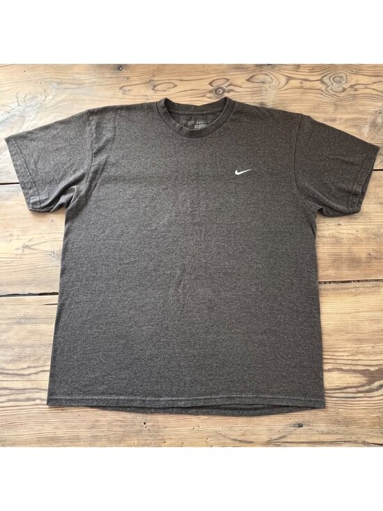Nike Other - Nike Crew Neck T-Shirt Mens M Gray Embroidered Swoosh Short Sleeve
